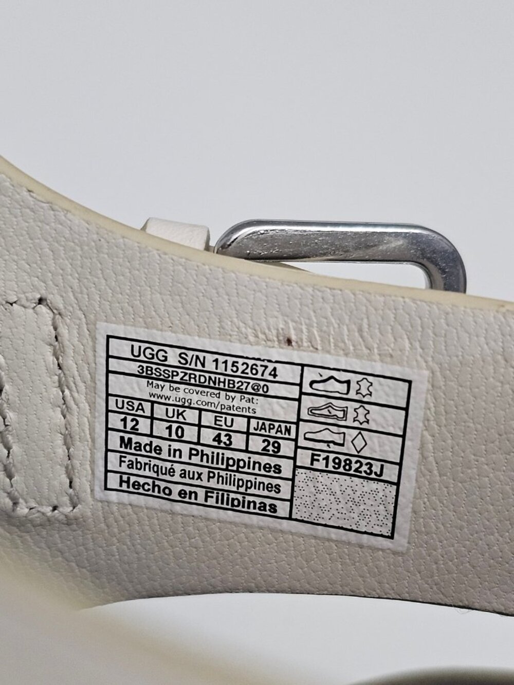 UGG Capitelle Fisherman Platform Sandal Womens 12 Ivory Cream Chunky Lug Sole - Picture 14 of 15